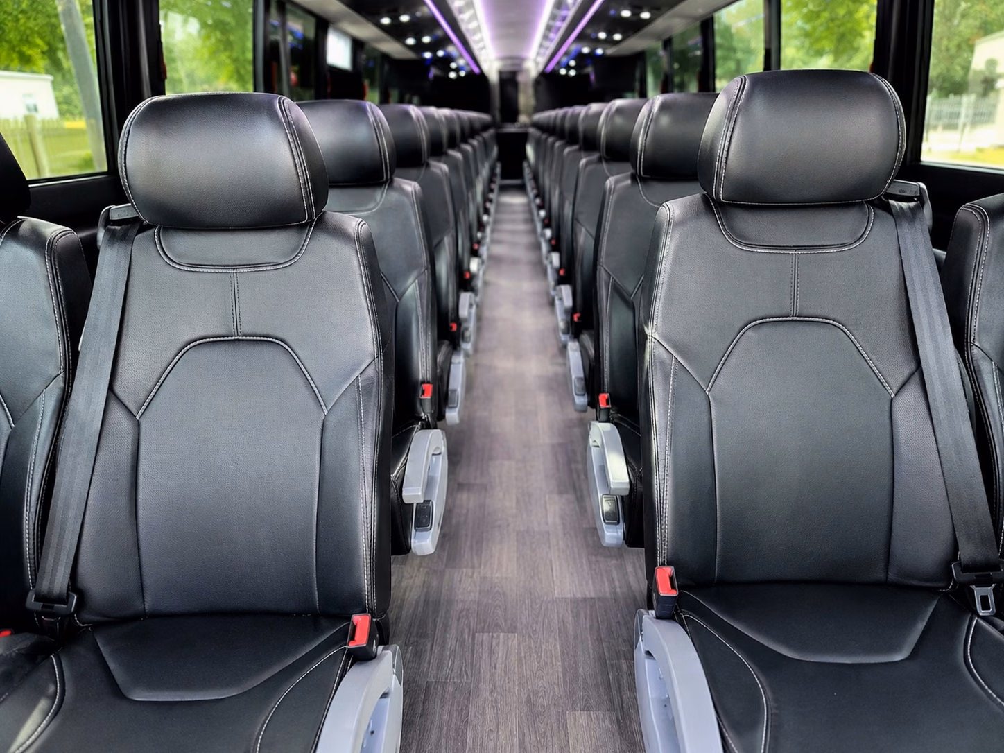 brownsville charter bus interior